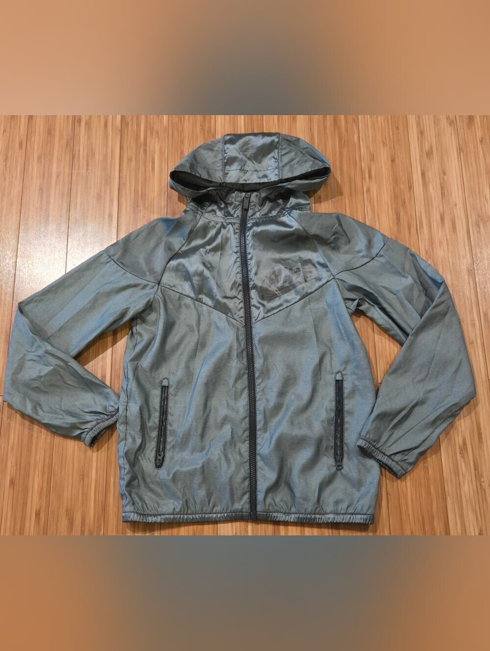 Nike Green Hooded Lightweight Jacket